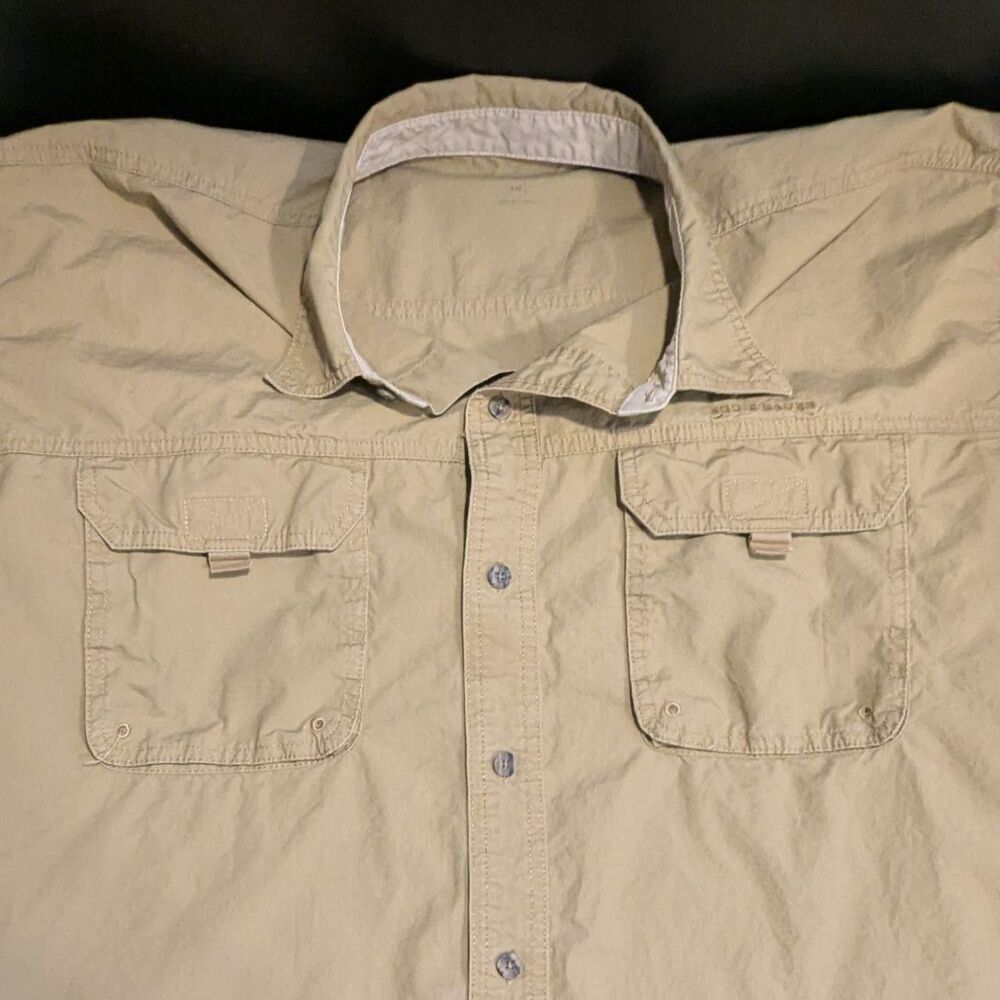 Eddie Bauer Men's Short Sleeve Green Button-Up XXL - Picture 5 of 8